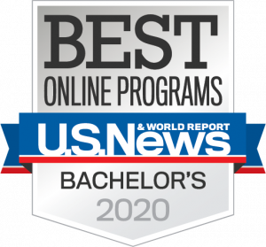 US News and World Report badge for Best Online Bachelor's Programs 2020