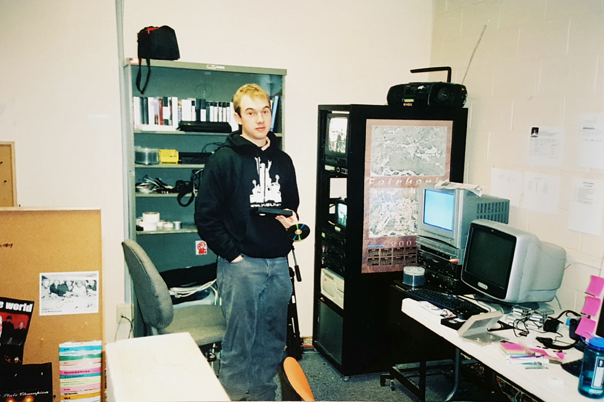 Sean circa 2006 as a Student Program Manager in the KSUA-TV offices in Constitution Hall